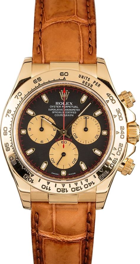 rolex daytona with brown leather strap|Rolex daytona leather strap price.